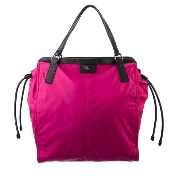 BURBERRY EVERYDAY NYLON LEATHER TRIM TOTE, LAPTOP, TRAVEL, VACATION, SCHOOL - Picture 4 of 10